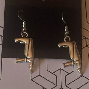 Vtg Fun Screw Driver Dangle Earrings